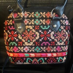 Colorful Patterned Palestinian Tatreez Purse